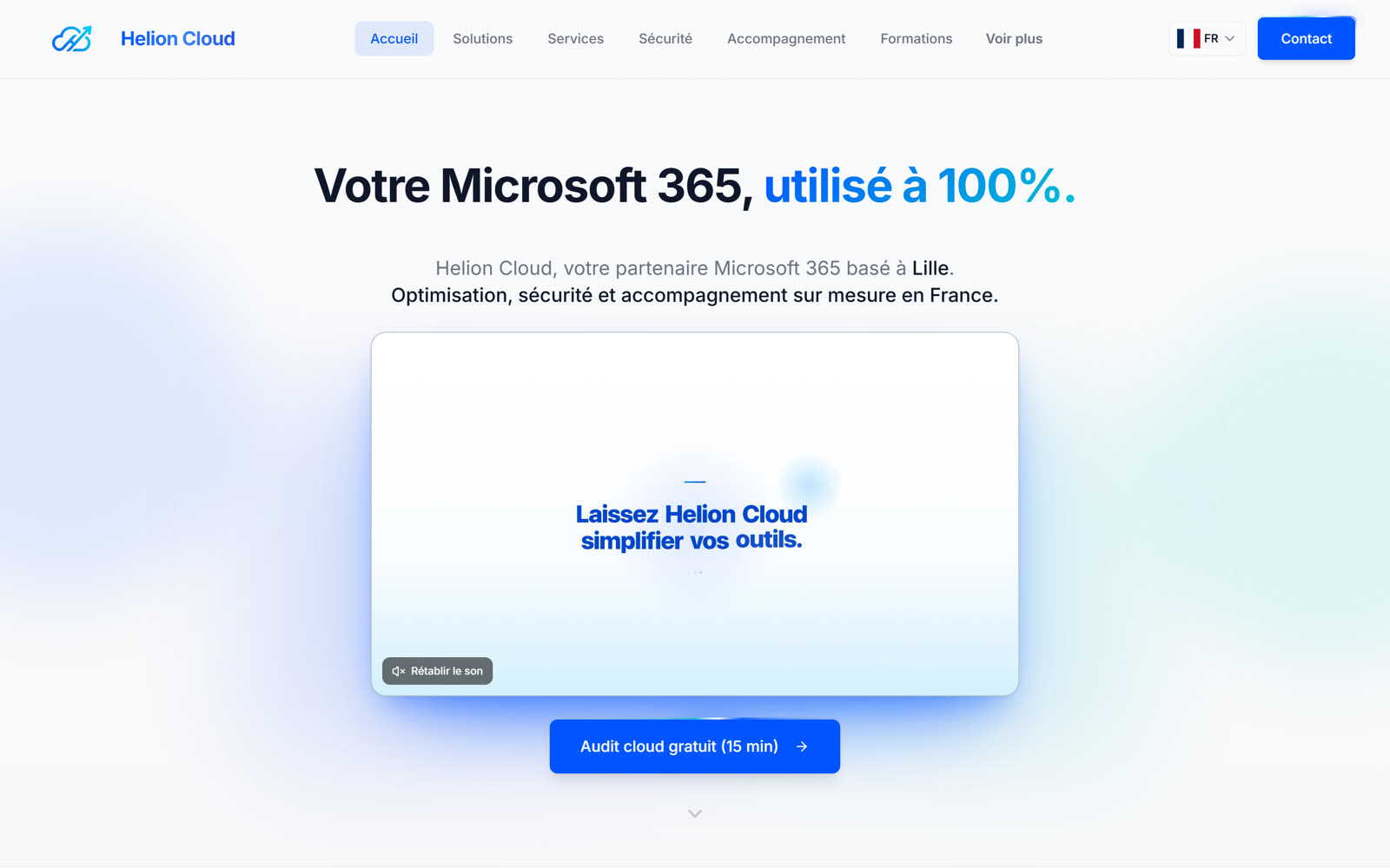 Site web Helion Cloud conçu par Helion Design
